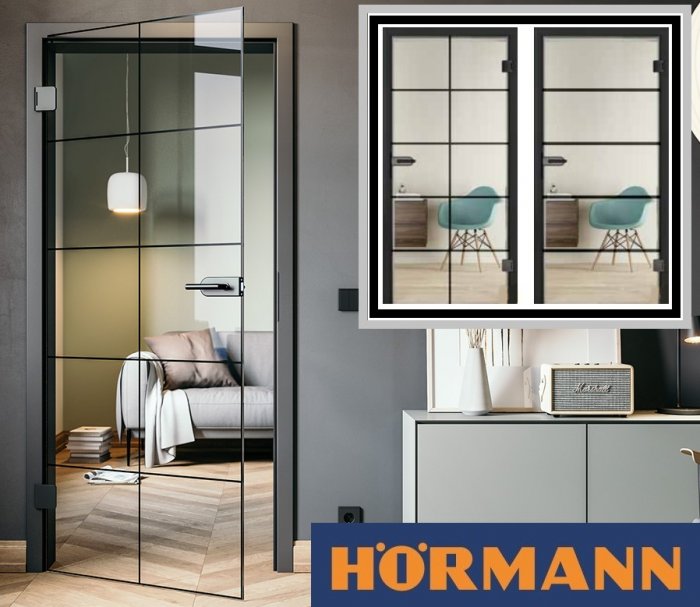 Новинки Hormann 2021: прозрачные двери из стекла в индустриальном стиле