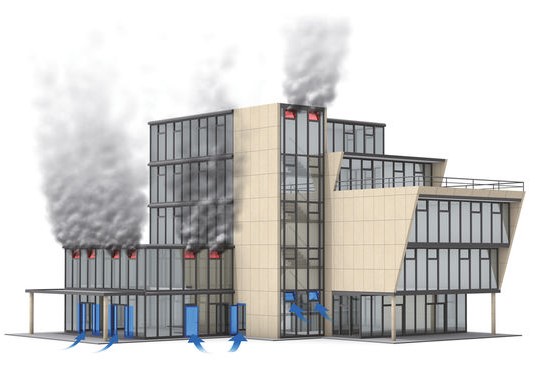 Установка в здании системы дымоудаления RWA GEZE — помогает спасти жизни