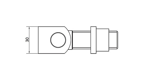 Комплектующие для распашных ворот Петля CAME H 18 регулируемая с гайкой, 42-68 мм, М18, приваривание в Белой Калитве